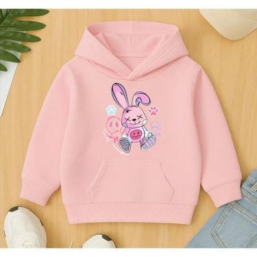 Imagem de Moletom Canguru Feminino Infantil Estampa Coelhinha Street Menina Moci