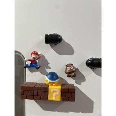 Imagem de 10 "ímãs" de geladeira Super Mário World - ngcs