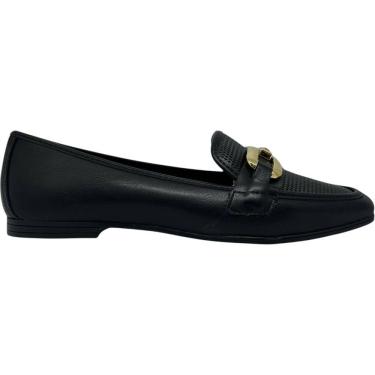 Imagem de Sapato Mocassim Feminino Casual Dia a Dia Passeio Trabalho Extra Conforto Detalhes Metalizados Dakota D0822