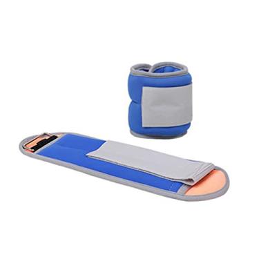 Imagem de Pesos no tornozelo, pesos de pulso para mulheres, 2 x 0,25 kg/0,5 kg de peso da perna de mão para crianças sacos de areia com braçadeira ajustável alargada de 5 cm, para corrida, ginástica, aeróbica