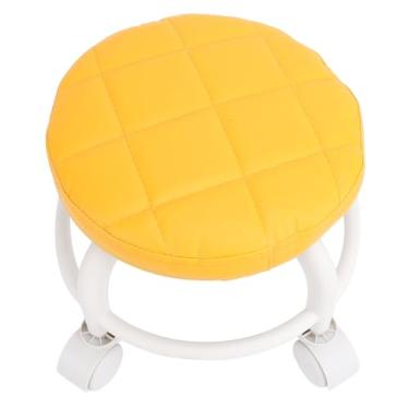 Imagem de Generic Assento de Rolo Moderno, Movimento Silencioso de Baixa Altura Rolando Tamboreas Fáceis Montagem de Rolos Baixa Cadeira Versátil PU Couro de 300 Libras Rolamento para Garagem (Laranja)