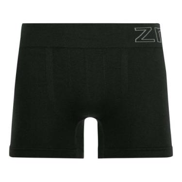 Imagem de Cueca Boxer Plus Lisa ZR no cós Sem Costura Preto Zee Rucci, G4