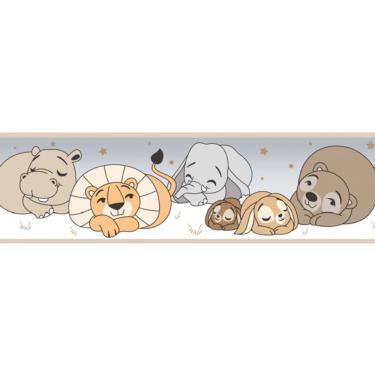 Imagem de Faixa De Parede Treboli Bege Animais Dormindo 5913