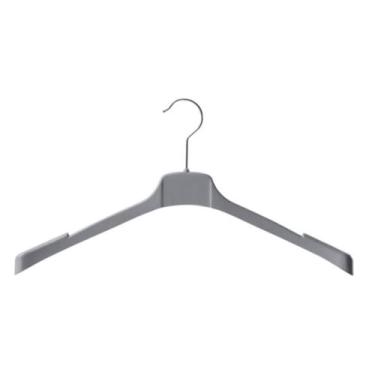 Imagem de Cabide para blusa adulto tam 43 cm kit Ioplast, Prata, 100 peças