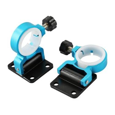 Imagem de Fenteer 2x Suporte de guarda-chuva de pesca dobrável Caixa de pesca Suporte de fixação de guarda-chuvas Liga de alumínio de guarda-chuvas para pátio de peixes, Azul