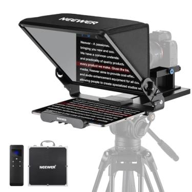 Imagem de Neewer Teleprompter X14 III com controle remoto/aplicativo RT113, inclinação de 45°, divisor de feixe de 35.6 cm, moldura de metal, suporte de câmera atualizado, placa QR compatível com Manfrotto