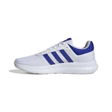 Imagem de adidas Tênis de corrida masculino Lite Racer 4.0, Branco/azul lúcido/azul lúcido, 43