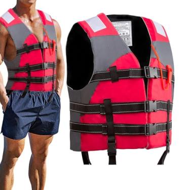 Imagem de Colete Salva Vidas Infantil - Colete de Flutuação,Ajustável com Apito para Crianças Piscina Praia Pesca Caiaque