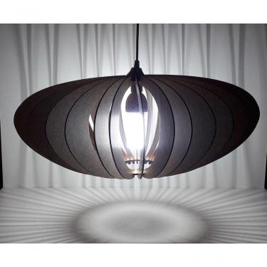 Imagem de Luminária Teto Tipo Pendente Em Mdf - Completa Cor: Marrom