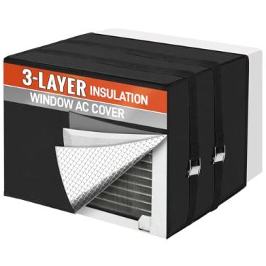 Imagem de Capas de ar condicionado para ambientes externos de 43 cm L x 30 cm P x 33 cm A para proteger o isolamento AC e o inverno, capas de ar condicionado à prova d'água e à prova de neve para o exterior com