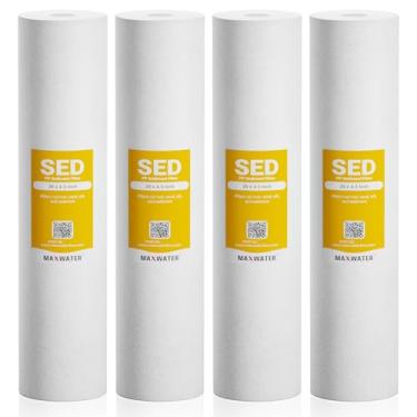 Imagem de Max Water 10 mícrons 20 x 4,5 filtro de sedimentos 50,8 cm toda a casa BB sistema de filtragem de água cartucho compatível DGD-5005-20, FP25B, AP810-6, FPMB5-20, P5-20, 155358-43, SDC-45-2005