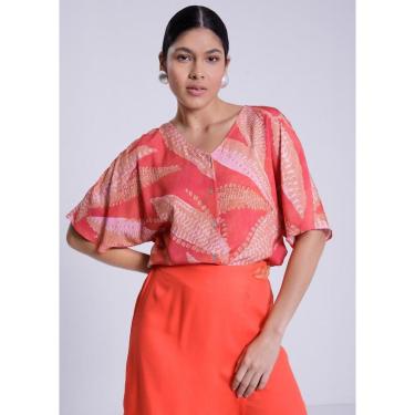 Imagem de CAMISA EM VISCOSE MANGA 3/4 ESTAMPADA-Feminino