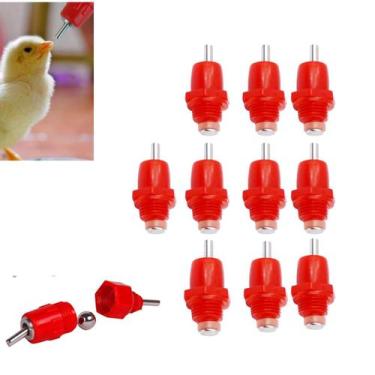 Imagem de 10 Niple Bebedouro Automático Aves Galinha Codorna Balde PVC - Vet