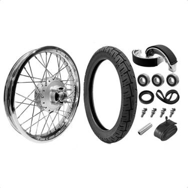 Imagem de Roda Traseira Cg Fan 125 09/17 com Pneu + Peças