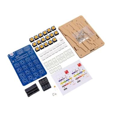 Imagem de menolana Kit de calculadora faça você mesmo de 6 dígitos Calculadora de mesa Solda Prática Kit de prática de soldagem Uso diário Aprendizagem Eletrônica, com Casca