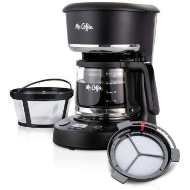 Imagem de Máquina de Café Programável Mr. Coffee, 5 Xícaras com Pausa Automática, Jarro de Vidro, Design Compacto, Cor Preta, ideal para uso diário