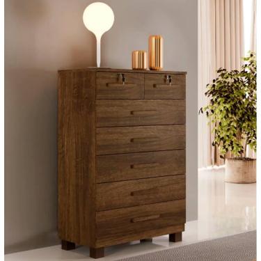 Imagem de Cômoda New Barcelona 7 Gavetas Benetil Móveis - Imbuia