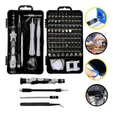 Imagem de Kit De Conserto Celular Tablet 115 Peças Chaves Ferramentas