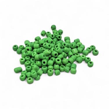 Imagem de Miçanga Leitosa para Guia Verde Claro Artesanato 4mm 50g