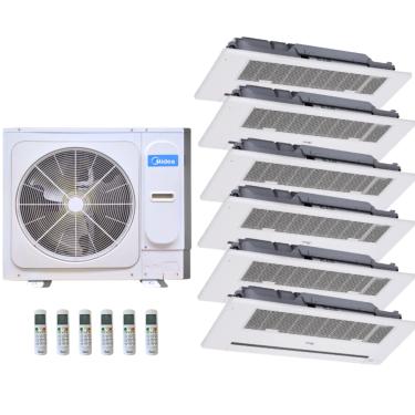Imagem de Sistema VRF Mini V6 Dura Carrier 6HP p/ 05 Ambientes - 6 Evaporadoras Cassete 1 Via MIH28Q1HN18