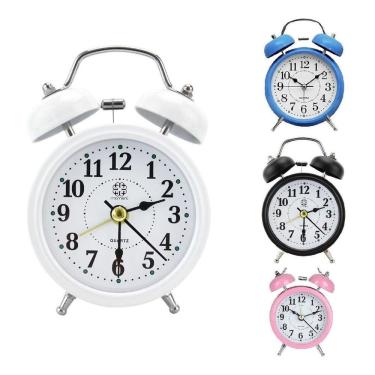 Imagem de Relógio Despertador Metal Antigo Retro Sino Super Alto 12cm