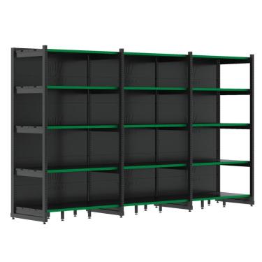 Imagem de Rack Gôndola Parede 1 Inicial 2 Continuações 2,00m 5 Níveis 3420kg Fit Amapá