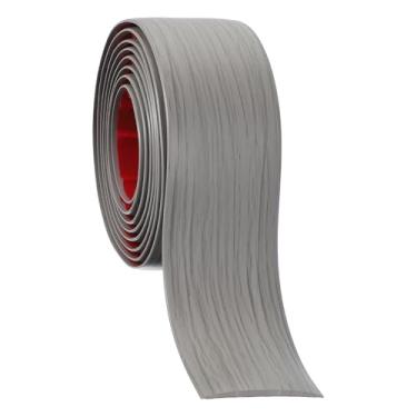 Imagem de PATIKIL Faixa de transição de piso autoadesiva 5 cm x 6,6 m, divisor plano de piso laminado de vinil para unir lacunas de piso portas cobertura de carpete azulejos cinza grão de madeira