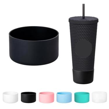Imagem de QUVIAE Bota de silicone compatível com copos Starbucks Venti de 680 g, acessórios de proteção inferiores para copos Starbucks, antiderrapante, resistente a arranhões e redução de ruído
