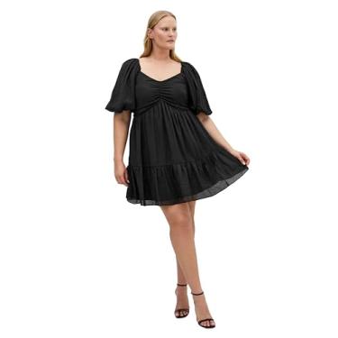 Imagem de City Chic Vestido feminino plus size - Marcy, Preto, 50