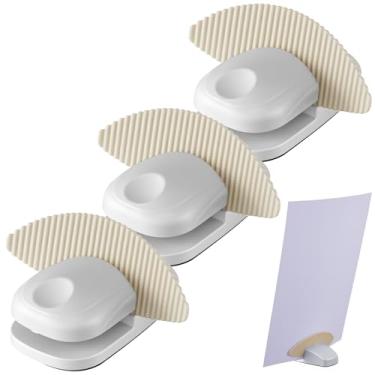 Imagem de Faccito 3 peças de suporte de papel para digitação, tapete antiderrapante, pasta de documentos, com almofadas antiderrapantes, suporte de cópia, grampo de mesa para leitura de papel A4 (branco)