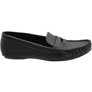 Imagem de Sapatilha Mocassim Vizzano Napa Pelica Classico Feminino, Preto, 38