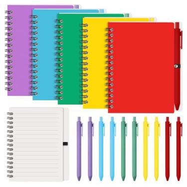 Imagem de Resurhang 15 conjuntos de cadernos pequenos com caneta a granel 11 x 13 cm bloco de notas forrado em espiral para mulheres e homens, 100 páginas, presente de agradecimento de funcionários para estudo