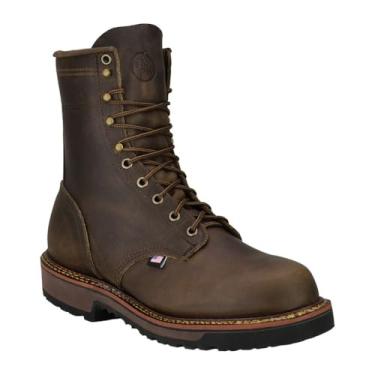 Imagem de Silverado Bota masculina com cadarço e bico de aço, Marrom, 8.5 Wide