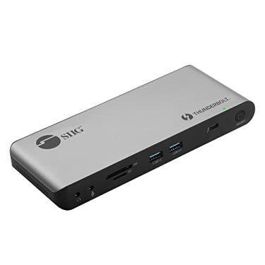 Imagem de SIIG Estação de ancoragem Thunderbolt 4/estação de ancoragem 15 em 1, carregamento de 60 W, 3 THB 4 40 G (USB-C), 2 USB-A 5G, Ethernet, Single 8K ou Quad 4K vídeo (HDMI e DP), Mac M1 M2 e Windows