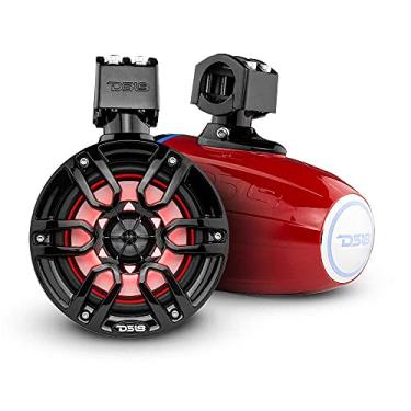 Imagem de DS18 Torres Marinhas Hydro NXL-X6TP/RD de 16,5 cm com luzes LED RGB integradas de alto desempenho, classificação de grau marítimo IP65, 300 W máx. 150 W RMS 4 Ohms (par)