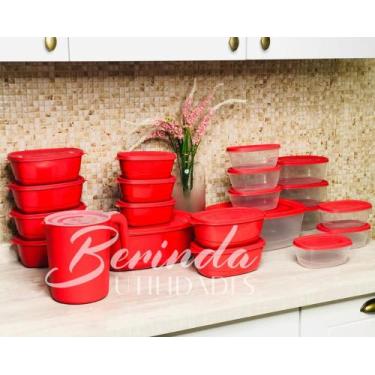 Imagem de  kit potes 21 pote plastico hermeticos cozinha bpa free - CASA BELLA, 