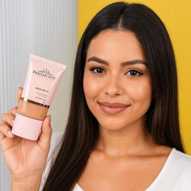 Imagem de Base Líquida PhalleBeauty Matte Alta Cobertura Não Transfere Profissio