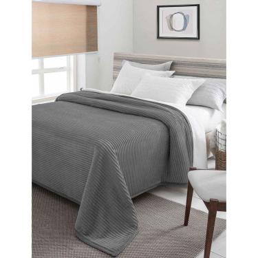 Imagem de Cobertor Casal Jolitex com Sherpa Cinza Dyuri