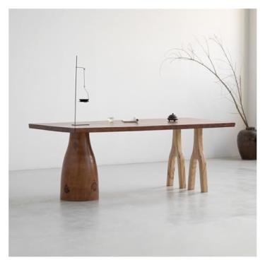 Imagem de YANIR-137 Mesa baixa de mesa de centro de madeira maciça chinesa, mesa de centro retangular, mesa de sala de estar, mesa de janela para sala de estar, janela saliente