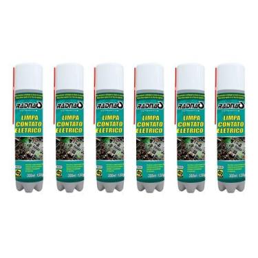 Imagem de Kit 06 Limpa Contato Elétrico Spray Uso Geral 300ml - Radnaq