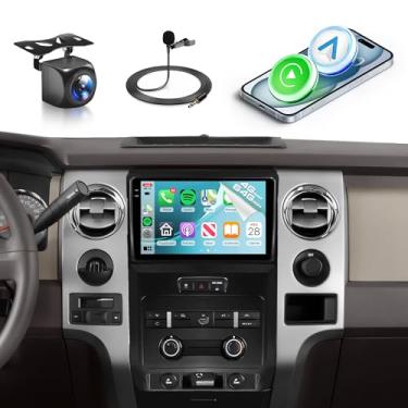 Imagem de Rádio automotivo Android 8 Core 4 + 64G para Ford F150 F-150 2008-2014 sem fio Carplay Android Auto Rádio, unidade de cabeça de tela sensível ao toque de 22 cm com link espelhado, WiFi, GPS,