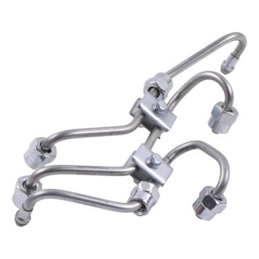 Imagem de YUXSOUQ Conjunto de tubos de injeção de combustível 16851-53720 16851-53710 16861-53733 Compatível com motor Kubota D722 D782, trator B7400HSD, B7410D, G1800, GR2120, GR2100