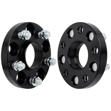 Imagem de IRONTEK Espaçadores de roda de 12,7 x 11,4 cm espaçadores forjados reais de 20 mm com furo de cubo de 64,1 mm M14 x 1,5 pinos compatíveis com Tesla 2017-2023 3/2020-2023 Y 5x114,3 mm a 5x114,3 mm 2