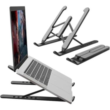 Imagem de Suporte De Notebook De Alumínio Ajustável Para Notebook De 6 Ângulos Ajustável De Alumínio Dobrável E Ergonômico Para Desktop Portátil