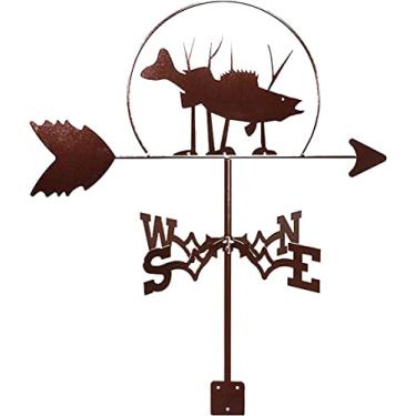 Imagem de Cata-vento Requintado Garoupa Caminhão Trator Cata-vento Com Seta Ornamento De Aço Inoxidável Torneira Indicador De Direção Estaca De Jardim Arte Decoração, Grouper