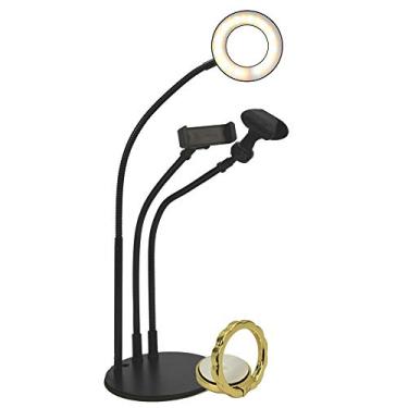 Imagem de Iluminador Ring Light de Mesa Suporte Celular Microfone CBRN14378