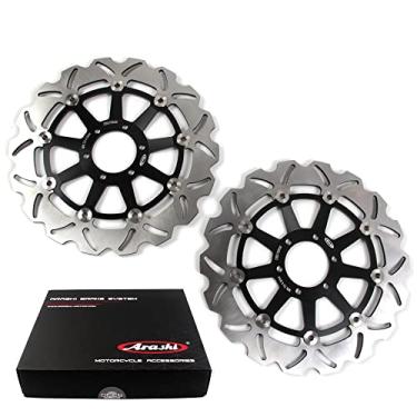 Imagem de Discos de freio dianteiros Arashi Rotores para Yamaha R1-Z 250 1997, TZ250GP 1996 1997, XJR400 1995-2000, peças pretas de acessórios de motocicleta