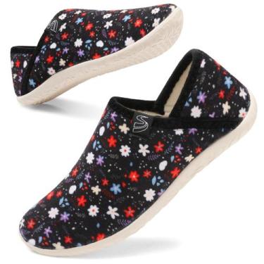 Imagem de Chinelos domésticos Spesoul Fuzzy para mulheres/homens com forro de pe