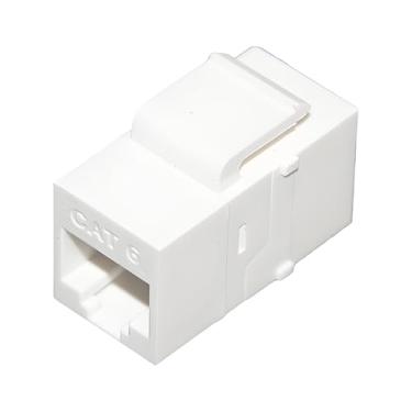 Imagem de Acoplador em linha de rede Cat 3/Cat 5e/Cat 6 UTP não blindado branco/preto RJ11/RJ45 adaptador Ethernet compatível com patch panel (50 peças, branco, Cat 6)
