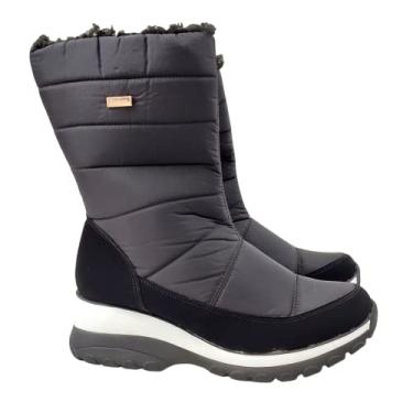 Imagem de Bota Llao Nobuck Nylon Preta Peluciada Com Lã Pelinhos (Preto, br_footwear_size_system, adult, numeric, numeric_33)